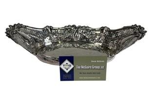 Sterling Silver Pierced Oblong Pickle Tray Signed 800 Th. Heiden with Crown Mark. 320 grams
