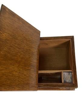 Cigar & Cigarette Wood Humidor with Metal Detailing 