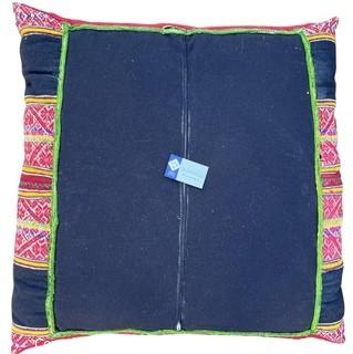 Large Fabric Floor Pillow Handmade of Peruvian Embroidered Fabric