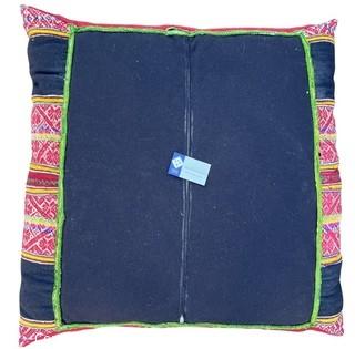 Large Fabric Floor Pillow Handmade of Peruvian Embroidered Fabric