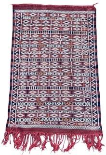 Moroccan Berber Tribal Kilim Wool Rug. 33" x 58" was 1060JS