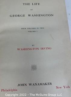 The Life of George Washington by Washington Irving In  Seven Volumes Published by John Wanamaker, 1900s