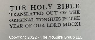 The Holy Bible, 3 vols.; Translated Out of the Original Tongues in the Year of our Lord MDCXI (1611)