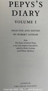 Five (5) Books Published by The Folio Society Including Pepys Diary in Three Volumes, Robert Graves the Golden Fleece and the House of Medici. In Cases. 