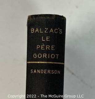 Group of Thirteen (13) Vintage Hard Cover Books Including Balzac, Browning and Marie Curie.