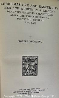 Group of Thirteen (13) Vintage Hard Cover Books Including Balzac, Browning and Marie Curie.