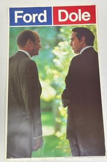 1976 Presidential Campaign Poster For President Gerald Ford And VP Candidate Robert Dole with Photo By White House Photographer David Hume Kennerly