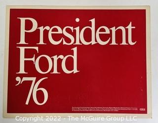 1976 Presidential Campaign Poster For President Gerald Ford 