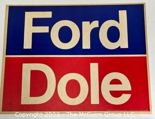 1976 Presidential Campaign Poster For President Gerald Ford And VP Candidate Robert Dole 