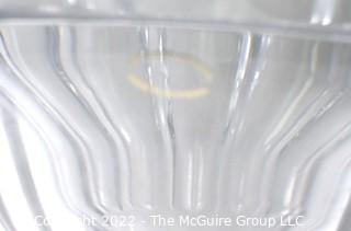 Clear Heavy Lead Crystal Pedestal Serving or Punch Bowl.  13" diameter