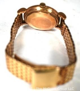 Pre-1970 Vacheron & Constantin Geneva 14kt Yellow Gold Men's Watch and Band. Total Weight 74 grams 