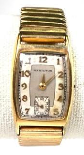 Vintage Men's Hamilton 14K Gold Filled Wristwatch 