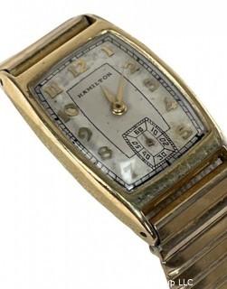 Vintage Men's Hamilton 14K Gold Filled Wristwatch 