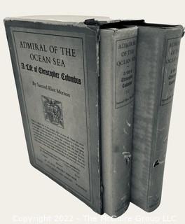 1st Edition Two (2) Volume Slip Cased Set: Admiral of the Ocean Sea -A Life of Christopher Columbus