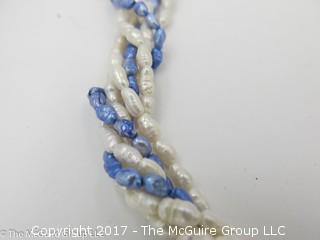 Rope style seed pearl necklace #1457