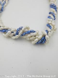 Rope style seed pearl necklace #1457