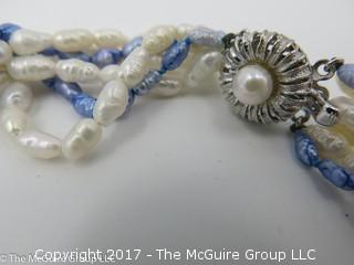 Rope style seed pearl necklace #1457