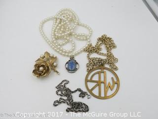 Collection of jewelry including necklaces #1458