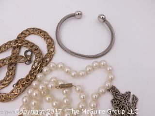 Collection of jewelry including bracelet and necklaces #1459