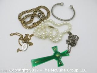 Collection of jewelry including bracelet and necklaces #1459