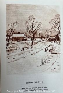 1945 Limited Editions Club of New York: "The Poems of Whittier" Illustrated with Pencil Drawings by R.J. Holden. Hand Numbered #425 and Hand Signed by the Illustrator.