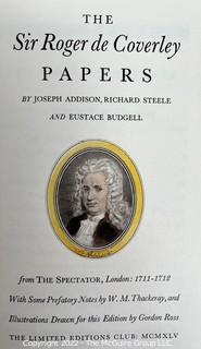 1945 Limited Editions Club of New York: "The Coverly Papers" Illustrated by Gordon Ross Hand Numbered # 425 and Hand Signed by the Illustrator. was 1104RO