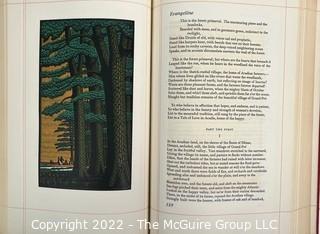 1944 Limited Editions Club of New York: "The Poems of Longfellow" Illustrated with Wood Engravings by Boyd Hanna. Hand Numbered # 425 and Hand Signed by the Illustrator. was 1101RO