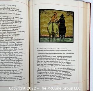 1944 Limited Editions Club of New York: "The Poems of Longfellow" Illustrated with Wood Engravings by Boyd Hanna. Hand Numbered # 425 and Hand Signed by the Illustrator. was 1101RO