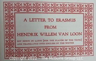 1943 Limited Editions Club of New York: "The Praise of Folly" by Desiderius Erasmus. Illustrated with Original Mezzotints by Lynd Ward. Hand Numbered # 425 and Hand Signed by the Illustrator.