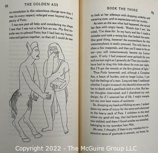 1932 Limited Editions Club of New York: "The Golden Ass" by Apuleius. Illustrated by Percival Goodman. Leather. Hand Numbered # 1253 and Hand Signed by the Illustrator.