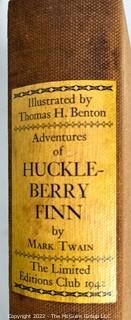 1942 Limited Editions Club of New York: "Adventures of Huckleberry Finn" illustrated by Thomas Hart Benton. Numbered #425 and signed by the illustrator.