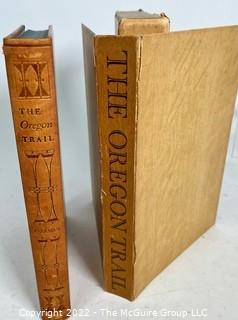 1943 Limited Editions Club of New York: "The Oregon Trail" by Francis Parkman, illustrated by Maynard Dixon. Leather. Numbered # 425 and signed by the illustrator.