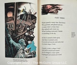 1945 Limited Editions Club of New York: "The Rime of the Ancient Mariner" by Samuel Taylor Coleridge. Illustrated by Edward A. Wilson Numbered Leather Bound and Cover. #425 and signed by the illustrator.