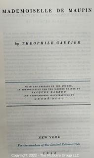 1943 Limited Editions Club of New York: "Mademoiselle de Maupin" by Theophile Gautier. Hand Colored Illustrations by Andre Dugo. Numbered #425 and signed by the illustrator.