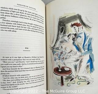 1943 Limited Editions Club of New York: "Mademoiselle de Maupin" by Theophile Gautier. Hand Colored Illustrations by Andre Dugo. Numbered #425 and signed by the illustrator.