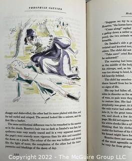 1943 Limited Editions Club of New York: "Mademoiselle de Maupin" by Theophile Gautier. Hand Colored Illustrations by Andre Dugo. Numbered #425 and signed by the illustrator.