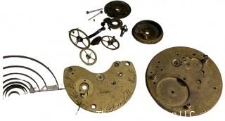 1 Lot Cleanup Auction of mostly Hampden Watch Co. Movements.  Look at all 80+ photos and place your bid for everything.   