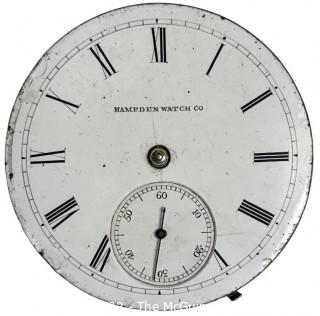 1 Lot Cleanup Auction of mostly Hampden Watch Co. Movements.  Look at all 80+ photos and place your bid for everything.   