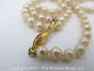 Faux pearl necklace #1463