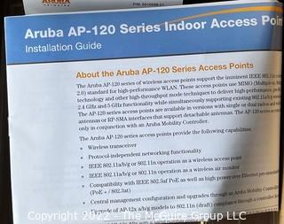 NOS Networking and Communication Equipment: ARUBA NETWORKS 124 Wireless Access Point.  SN AJ0303458  MAC D8C7C8C52584