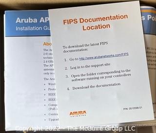 NOS Networking and Communication Equipment: ARUBA NETWORKS 124 Wireless Access Point.   SN AJ0303632  MAC D8C7C8C526EO