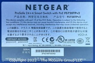 NOS Networking and Communication Equipment: NETGEAR Pro Safe 24 + 2 Smart Switch with PoE FS728 TPv2 SN 2F42195T0034D