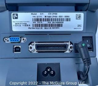 Zebra ZP 450 Label Printer. No Cables