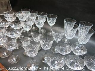 Collection of crystal stemware 