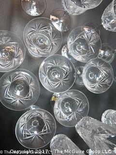 Collection of crystal stemware 