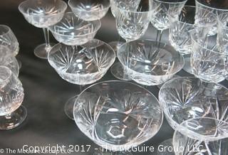 Collection of crystal stemware 