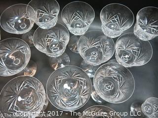 Collection of crystal stemware 