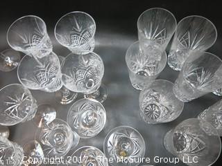 Collection of crystal stemware 