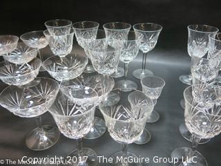 Collection of crystal stemware 