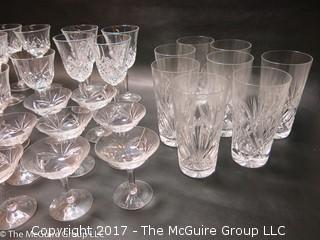 Collection of crystal stemware 